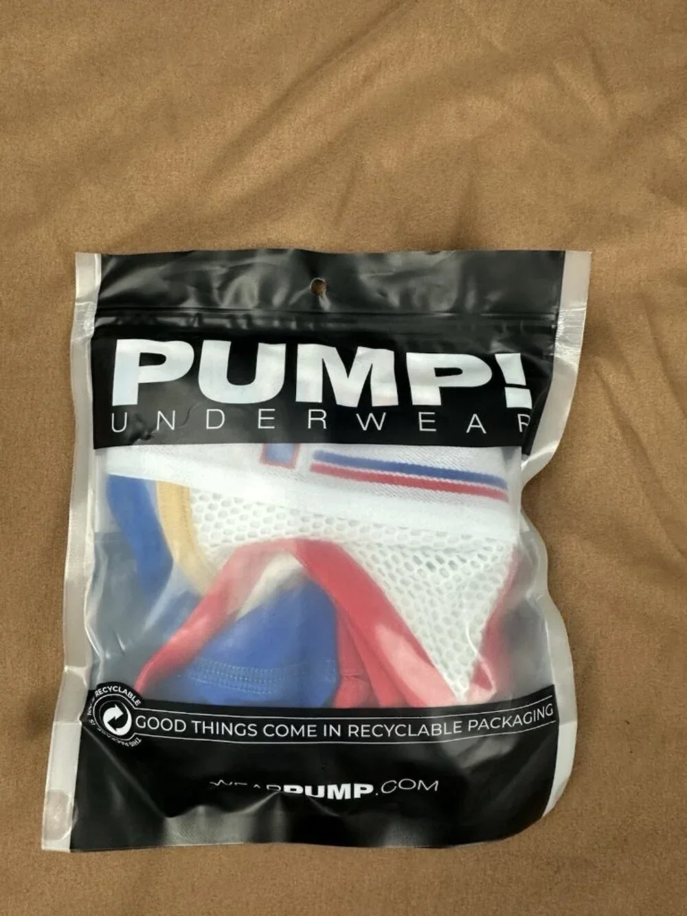 NEW PUMP! Underwear Velocity Jockstrap E-Racer Blue Red White Jock Large L